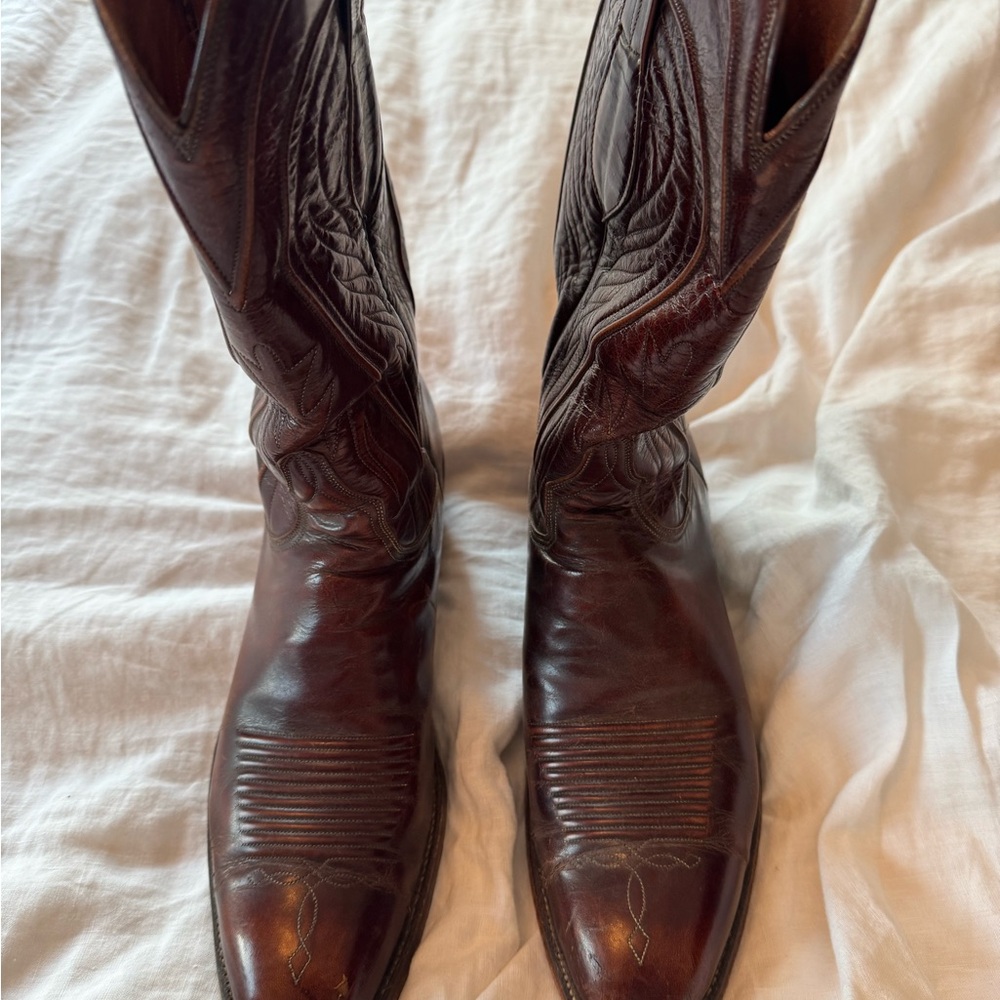 Lucchese Dark Brown Western Boots